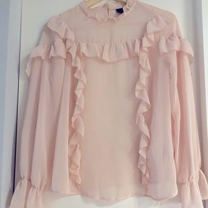WHO WHAT WEAR BLUSH BLOUSE | SIZE XS